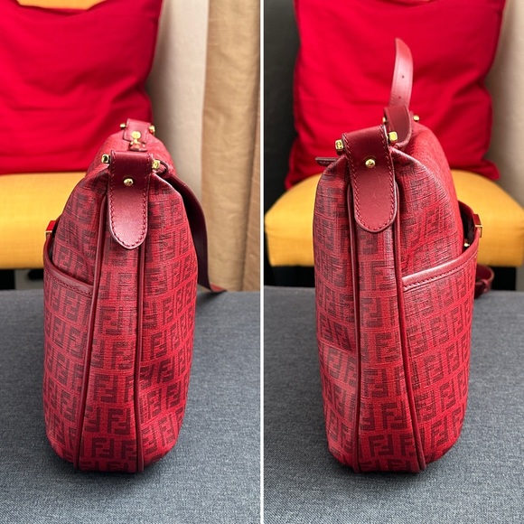 RFID Blocking FENDI Zucchino Crossbody Bag - Picture 6 of 16